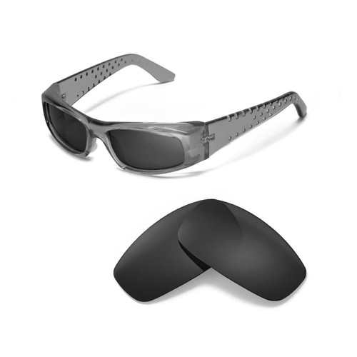 Walleva Replacement Lenses for Spy Optic MC Sunglasses - Multiple Options Available (Black - Polarized)