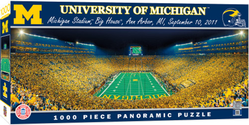 MasterPieces 1000 Piece Sports Jigsaw Puzzle - NCAA Michigan Wolverines Endzone View Panoramic - 13"x39" MasterPieces 1000 Piece Sports Jigsaw Puzzle - NCAA Michigan Wolverines Endzone View Panoramic - 13"x39"