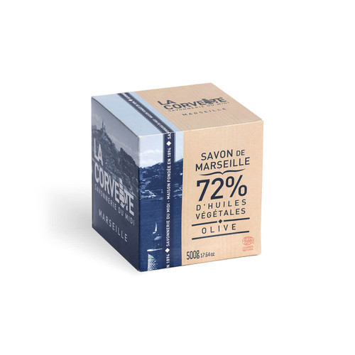 La Corvette Olive oil soap France - Authentic Savon de Marseille soap bar - Cube of 500 g french olive oil soap La Corvette Olive oil soap France - Authentic Savon de Marseille soap bar - Cube of 500 g french olive oil soap