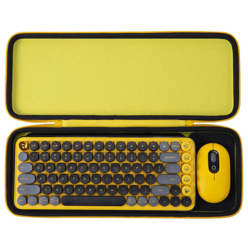 Aenllosi Hard Carrying Case Compatible with Logitech POP Keys Mechanical Wireless Keyboard (Yellow)