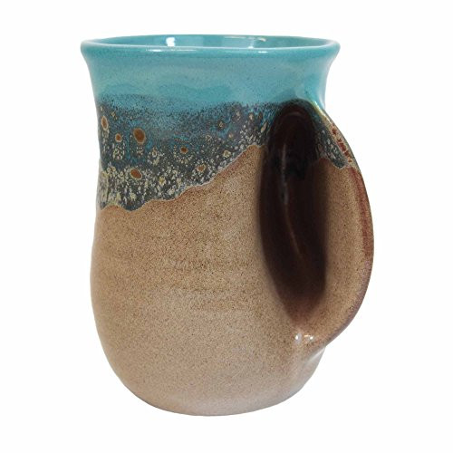 Clay in Motion Handwarmer Mug - Island Oasis - Right Hand Clay in Motion Handwarmer Mug - Island Oasis - Right Hand