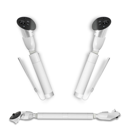 DEVASO VR Game Handle Accessories for Meta Quest 3 Controllers, Handles Extension Grips for Playing Beat Saber Gorilla Tag Long Arms, VR Handle Attachments for Oculus Quest 3 VR Game