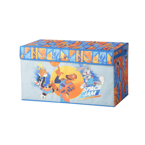 Idea Nuova Space Jam A New Legacy Collapsible Durable Toy Storage Trunk with Lid