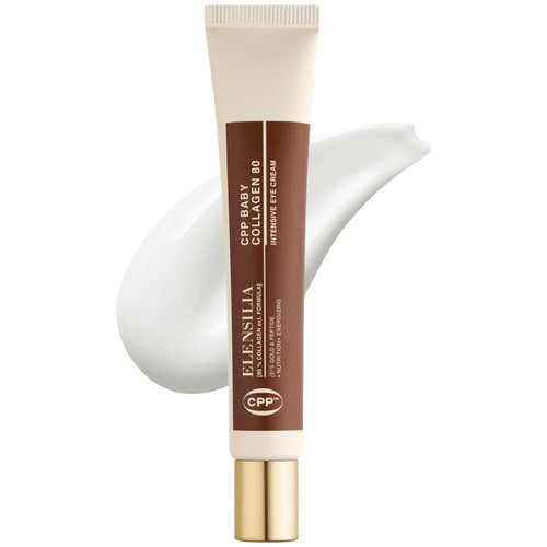Elensilia CPP Baby Collagen 80 Snail Mucin Intensive Eye Cream 1.01 Fl. Oz - Size and Collagen Peptide Concentration Upgraded, Matrixyl 3000, Haloxyl for Anti Wrinkle Plumping, Firming
