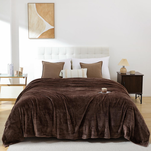 Lightweight Soft Bed Blanket King Size - Luxury Warm Fleece Blanket for Travel Camping Chair and Sofa, Plush Cozy Fuzzy Microfiber Flannel Blankets, 108x90 Inches Lightweight Soft Bed Blanket King Size - Luxury Warm Fleece Blanket for Travel Camping Chair and Sofa, Plush Cozy Fuzzy Microfiber Flannel Blankets, 108x90 Inches