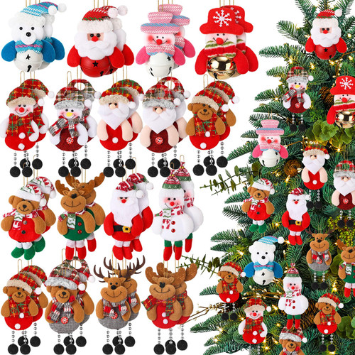 Jerify 32 Pack Xmas Hanging Ornaments Plush Christmas Ornaments Set Reindeer Christmas Decorations Santa Snowman Elk Bear Ornaments for Christmas Tree Pendant Festive Holiday Party Decor Jerify 32 Pack Xmas Hanging Ornaments Plush Christmas Ornaments Set Reindeer Christmas Decorations Santa Snowman Elk Bear Ornaments for Christmas Tree Pendant Festive Holiday Party Decor