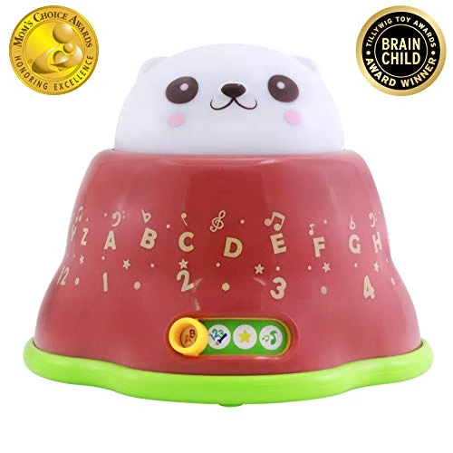 BEST LEARNING Whack & Learn Mole - Educational Light-Up Toy to Learn ABC, 123, Colors with Night Light Sleeping Music for Infants Babies Toddlers