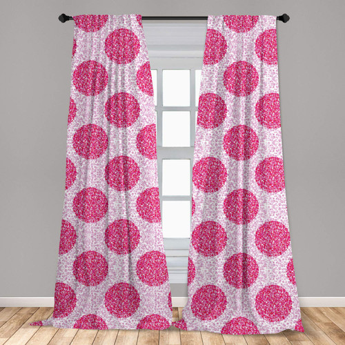 Ambesonne Abstract Curtains, Art of Large and Smaller Polka Dots Round Bubbles, Window Treatments 2 Panel Set for Living Room Bedroom, Pair of - 28" x 84", Pink Fuchsia Ambesonne Abstract Curtains, Art of Large and Smaller Polka Dots Round Bubbles, Window Treatments 2 Panel Set for Living Room Bedroom, Pair of - 28" x 84", Pink Fuchsia
