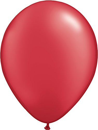 Qualatex Latex Balloons 87176 Pearl Ruby RED, 16"