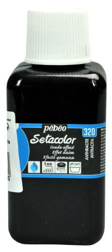 Pebeo Suede Effect Setacolor Fabric Paint, 250ml, Anthracite