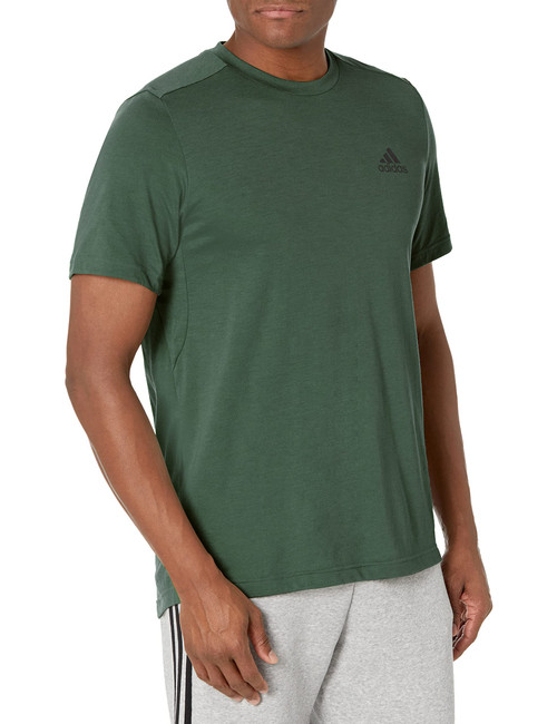 adidas Men's AEROREADY Designed 2 Move Feelready Sport Tee, Green Oxide/Black, X-Large