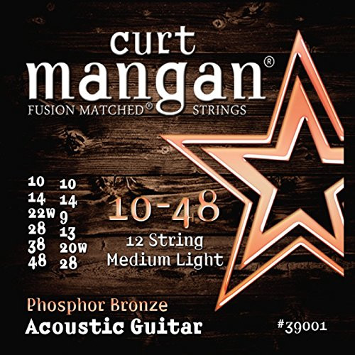 Curt Mangan Fusion Matched Phosphor Bronze 12-String Acoustic Strings (10-48)