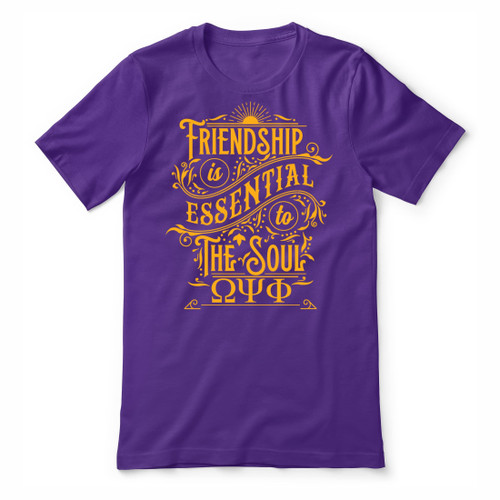 BBGreek Omega Psi Phi Fraternity Paraphernalia - Que - Crew Neck T-Shirt - Official Vendor - FIETTS Team-Purple 2X-Large