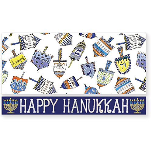 Jillson Roberts 24-Count Hanukkah Money Holders with Envelopes, Dreidal Party