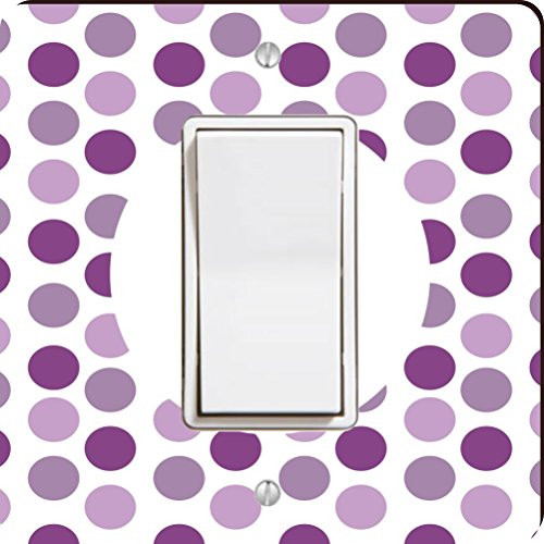 Rikki Knight World's Greatest Aunt Purple Polka Dot Single Rocker Light Switch Plate