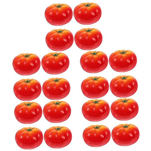 Garneck 20 pcs Imitation Tomato Faux Plant Food Decor Vegetable Decorations Fake Vegetable Decoration Fake Tomato Simulated Vegetable Models Vegetable Props Foam Toddler Artificial Fruit