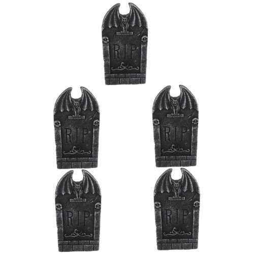 Artibetter 5 pcs foam tombstone haunted house prop tombstone figurines ghost gravestone model haunted house tombstone props lawn outdoor decorations Realistic Tombstone Prop Body vampire