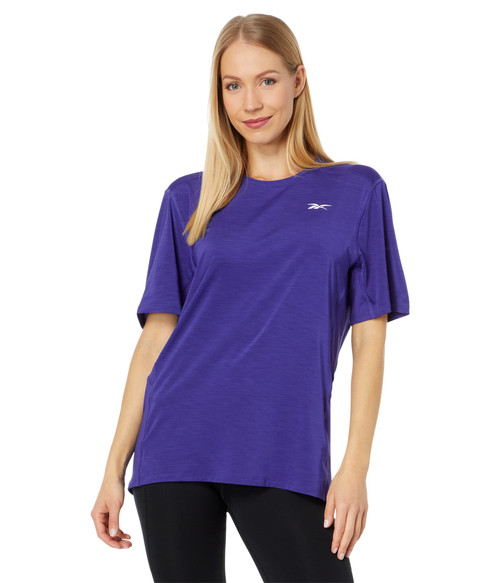 Reebok Men's Standard ACTIVChill Tee, Bold Purple/Small White Vector Logo, X-Large
