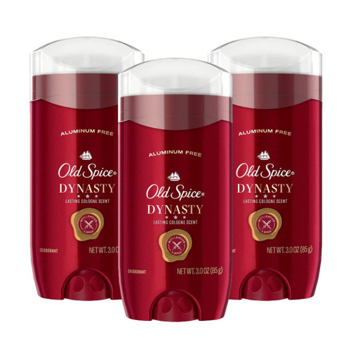 Old Spice Aluminum Free, Dynasty Cologne Scent, 48 Hour Protection Deodorant - 3 Ounce (Pack of 3)