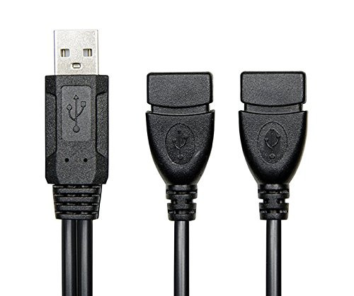 USB 2.0 A Male to Dual Data USB 2.0 A Female + Power Cable USB 2.0 A Female Extension Cable 20cm