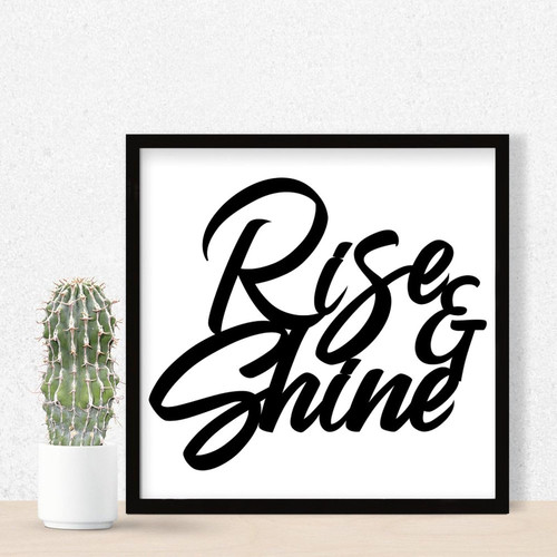 Rustic Wood Framed Wall Decor Sign Rise And Shine Rustic Decor for Window Inspirational Quotes Wooden Sign Laundry Wall Decor Sign Gift 7x7in