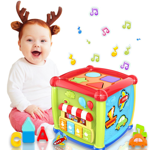 Gzolxkwin Baby Toys for 1 Year Boys Girls 6-in-1 Early Learning Montessori Activity Cube Baby Toys 6 to 12 18+ Months Shape Sorter Piano Keyboard Light Up Music Toddlers Toys for 1 2 Years Boys Girls Gzolxkwin Baby Toys for 1 Year Boys Girls 6-in-1 Early Learning Montessori Activity Cube Baby Toys 6 to 12 18+ Months Shape Sorter Piano Keyboard Light Up Music Toddlers Toys for 1 2 Years Boys Girls