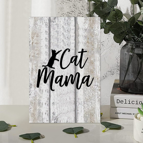 Retro Rustic Style 8x12in Wood Sign Pet Quotes Cat Mama Wall Hanging Plaque for Farmhouse Porch Living Room Garden Yard Kitchen Coffee Bar Laundry Room Cottage School Decor Retro Rustic Style 8x12in Wood Sign Pet Quotes Cat Mama Wall Hanging Plaque for Farmhouse Porch Living Room Garden Yard Kitchen Coffee Bar Laundry Room Cottage School Decor