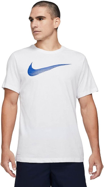 Nike Men's Dri-FIT 2YR Swoosh Training T-Shirt (as1, Alpha, x_l, Regular, Regular, White), X-Large