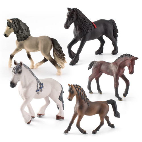 GUFOPONAS Horse Toys for Girls 5PCS Horse Figurines Set Plastic Toy Horses for Boys Realistic Collection Horse Mare Farm Animals Gift for Kids Toddlers 3 4 5 6 7 8 Years Old GUFOPONAS Horse Toys for Girls 5PCS Horse Figurines Set Plastic Toy Horses for Boys Realistic Collection Horse Mare Farm Animals Gift for Kids Toddlers 3 4 5 6 7 8 Years Old