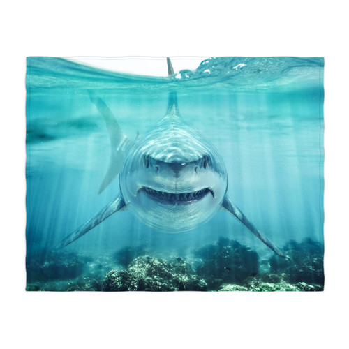 White Shark Super Soft Throw Blanket Warm & Soft Lightweight Blanket Throw Size 60"x80" for All Seasons White Shark Super Soft Throw Blanket Warm & Soft Lightweight Blanket Throw Size 60"x80" for All Seasons