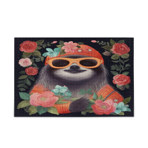 Sloth Jigsaw Puzzle for Adults and Kids 500 Piece Challenging Puzzle Educational Toys Brain Games Holiday Birthday Gift