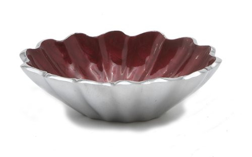 Julia Knight Peony Oval Bowl, 5-Inch, Pomegranate, Red