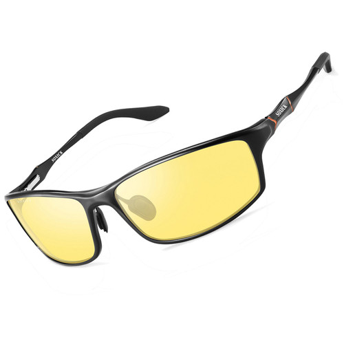 SOXICK Night Driving Glasses Men Night Vision Glasses Driving Anti-glare Polarized Yellow Glasses