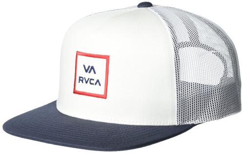 RVCA Men's Adjustable Snapback Hat, Trucker/White W/RED, 1SZ