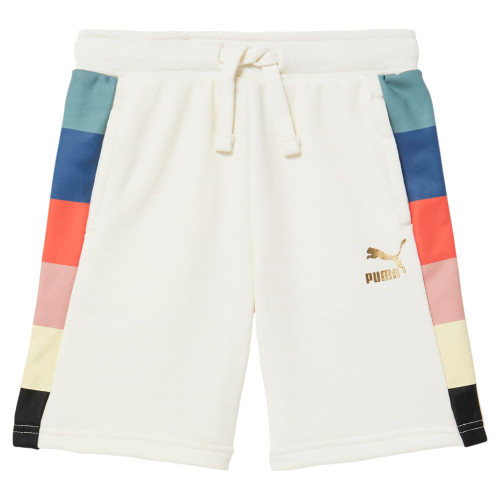 PUMA Kids Boys Go for T7 Iconic Shorts Athletic Bottoms Casual Drawstring - White - Size XS