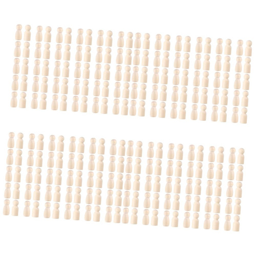 Totority 240 pcs Little Wooden Man Unfinished Wooden peg Dolls DIY Wood Dolls Wood pegs for Crafts Unfinished Wood Dolls Wooden People Figures peg Doll Bodies Kids Dolls Puppet Child Small