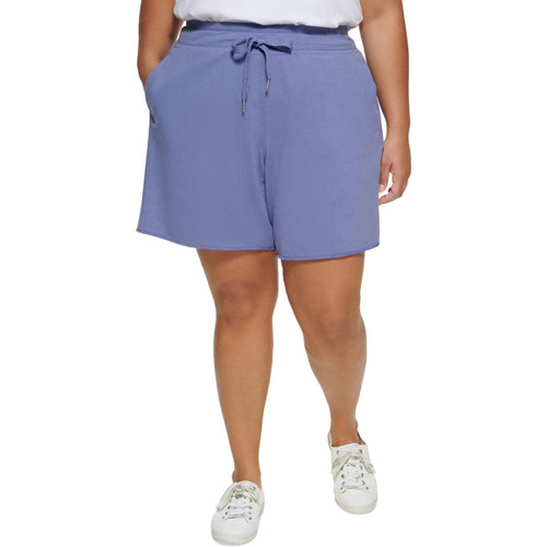 Calvin Klein Women's High Waist Cotton Shorts Blue Size 2X
