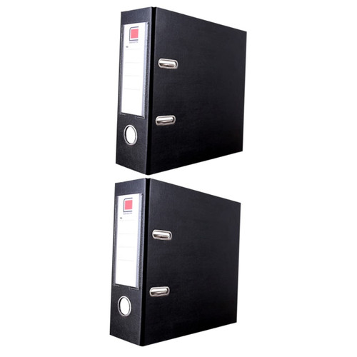 Ciieeo 2pcs Leverage Binder Clips Black Binder Portfolio Organizer Document Organizer Paper Pocket Folder Poly Folder Lever Arch File Office folders File Folder Arched Quick Labor Clip a5