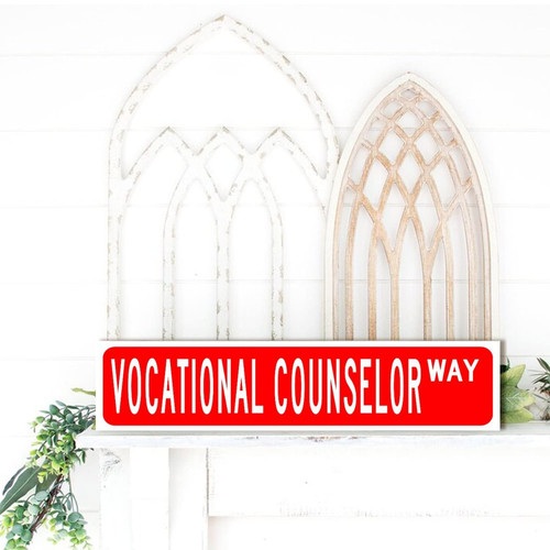 Vocational Counselor Wood Wall Art Plaque Custom Street Sign Vocational Counselor GiftHanging Sign Vocational Counselor Decor Profession Wood Wall Art Signs Decor for Laundry Room Bedroom