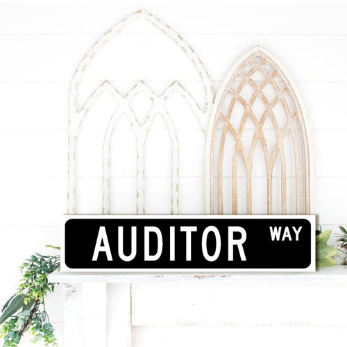 Auditor Wood Sign Plaque Custom Street Sign Auditor GiftRustic Signs Auditor Decor Profession Wood Wall Art Plaques Decor for Laundry Room Bedroom Hard Working Dad Gift Birthday Gifts for Friends