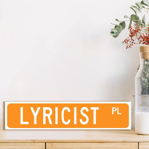 Lyricist Gift Wood Sign Wall Decor Profession Lyricist Decor Wood Wall Decor Signs Lyricist Wood Pallet Wall Hanging Sign Custom Street Sign Kitchen Laundry Room Wall Decor Friend Birthday Gift