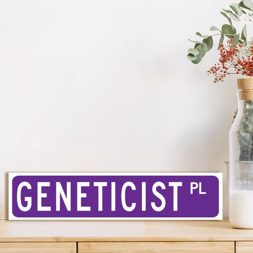 Geneticist Wood Sign Wall Decor Custom Street Sign Geneticist GiftSign Wall Decor Geneticist Decor Profession Signs Wall Decor Kitchen Laundry Room Wall Decor Hard Working Dad Birthday Gift