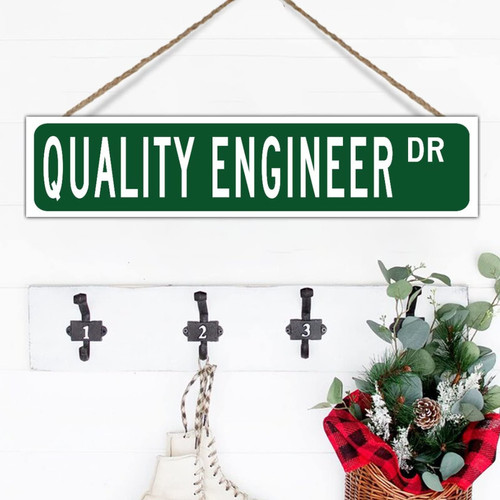 Quality Engineer Wall Decor Wood Sign Custom Street Sign Quality Engineer GiftHanging Sign Quality Engineer Decor Profession Wood Art Plaques Kitchen Laundry Room Wall Decor Friend Birthday Gift