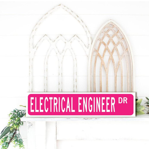 Electrical Engineer Wood Plaque Custom Street Sign Electrical Engineer GiftWood Plaque Electrical Engineer Decor Profession Wall Hanging Signs Decor for Laundry Room Bedroom Friend Birthday Gift