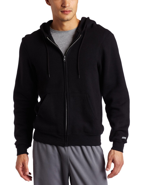 Soffe Men's Training Fleece Zip Hood Sweatshirt Black XX-Large