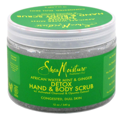 Shea Moisture African Water Mint & Ginger Hand & Body Scrub 12 Ounce (Pack of 3)