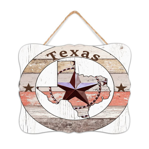 Autravelco Hanging Gallery Wall Decor Wooden Sign Texas Lone Star Home Map Painted Wall Art Wood Plaque Sign 8x10 Inch Western State Flag Patriotic Wooden Hanging Signs Home Decor for Laundry House