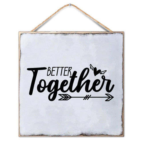 Chic Style Wood Sign Bible Verse Quotes Better Together Wooden Wall Art Plaque for Porch Living Room Garden Yard Kitchen Farmhouse Coffee Bar Laundry Room Decor 12x12in Chic Style Wood Sign Bible Verse Quotes Better Together Wooden Wall Art Plaque for Porch Living Room Garden Yard Kitchen Farmhouse Coffee Bar Laundry Room Decor 12x12in