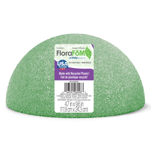 FloraCraft FloraF?M Half Ball 4.7 Inch x 9.6 Inch Green