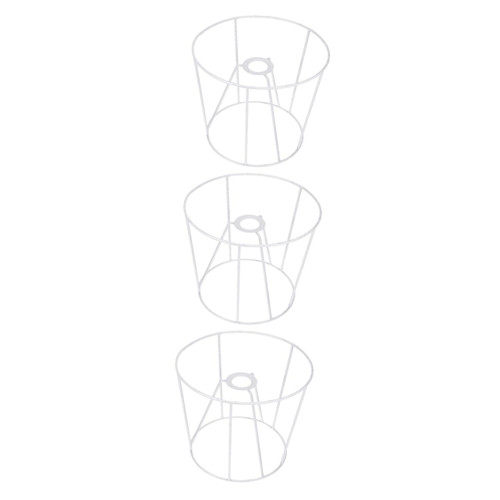 Homoyoyo 3pcs Homemade Lampshade Frame Shade Holder Ring Light Lampshade Frames Lamp Kit for Table Lamps Lampshades for Table Lamp Hanging Chandelier Vintage Frame Wire Shade Metal Iron Set
